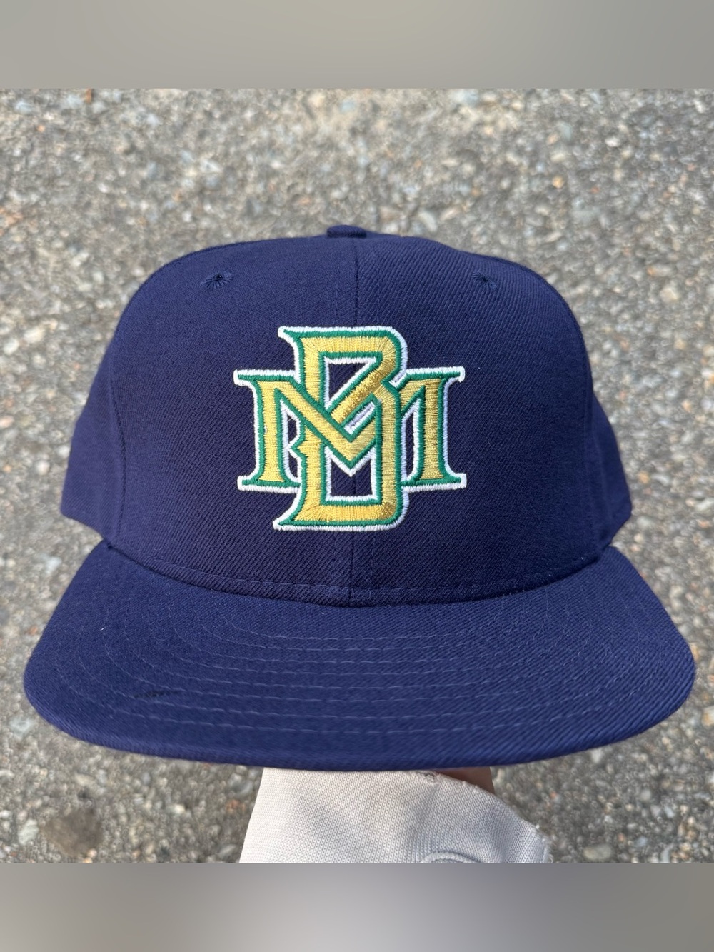 Vintage Milwaukee Brewers Fitted Hat Cap Size 7 1/2 Wool Made In USA VTG 90s MLB